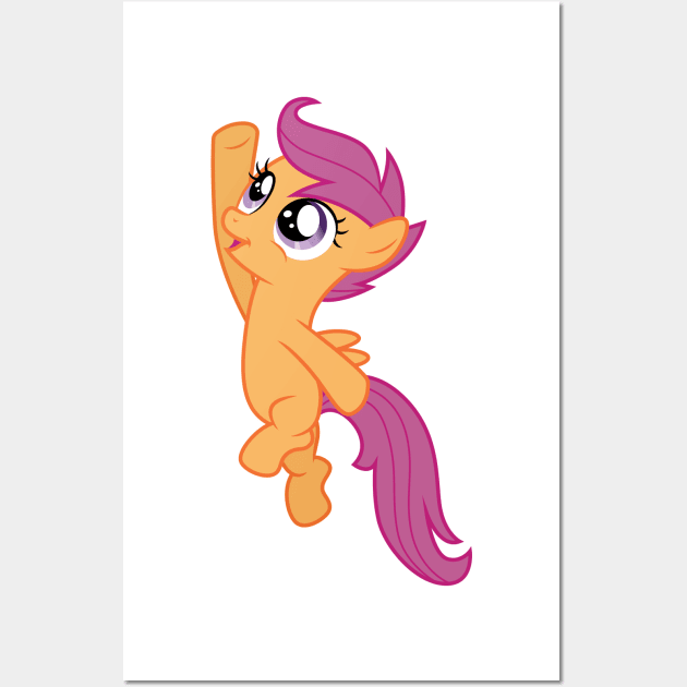 Jumping Scootaloo Wall Art by CloudyGlow